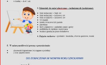 WYPRAWKA UCZNIA KLASY 1 W ROKU SZKOLNYM 2026/2027